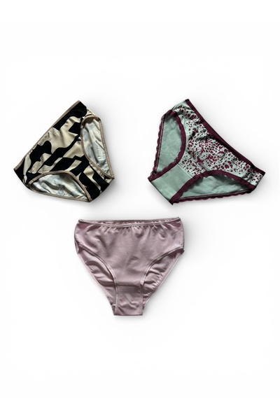 Jassmines Fashion LİKRALI PAMUKLU 3'LÜ KÜLOT