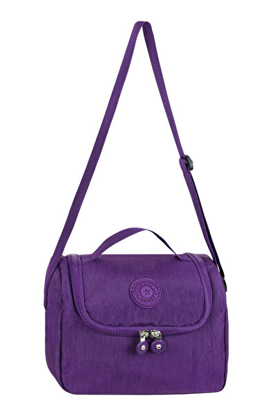 Çanta Trend Crinkle Fabric Thermal Lunch Bag – Heat Insulated, Aluminum Inner...