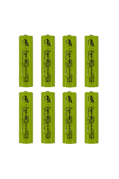 Miro Power Set of 8 Rechargeable Li-Ion Batteries Model 18650 1500mAh 3.7V -