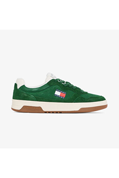 Tommy Hilfiger Cupsole Suede Erkek Yeşil Sneaker