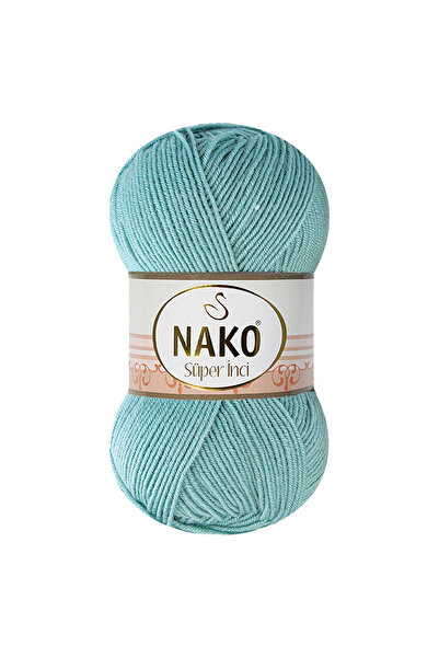 NAKO Super Pearl - 2524 Mint - 5-Pack - 100Gr/260M - Hand Knitting Yarn - Sca...