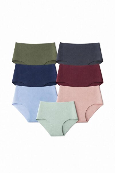 Adeniz 7’li Ekonomik Paket Extra Yüksek Bel Lazer Kesim Külot İz Yapmaz,dikiş...