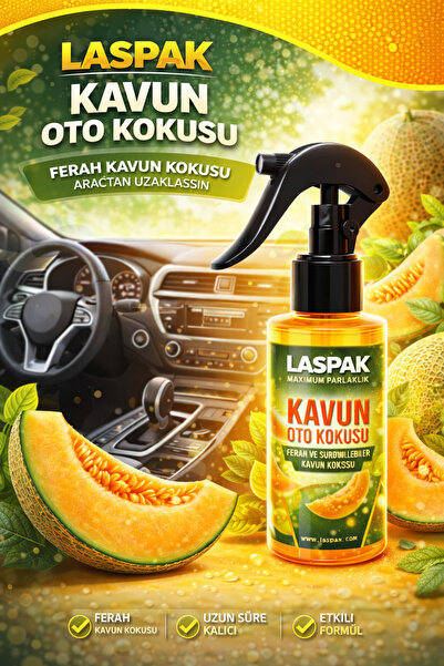 LASPAK Uzun Süre Kalıcı Kavun Sprey Oto Kokusu Ferah Kalıcı Araç Parfümü 100 ML