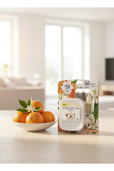 Ambi Pur 3Volution Air Freshener Orange, Device + 20ml Refill, 90 Days Freshness