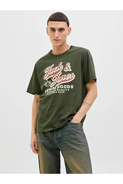 Jack & Jones Jjelogo Tee Ss O-Neck 2 Col Haki Erkek T-Shirt 12279535