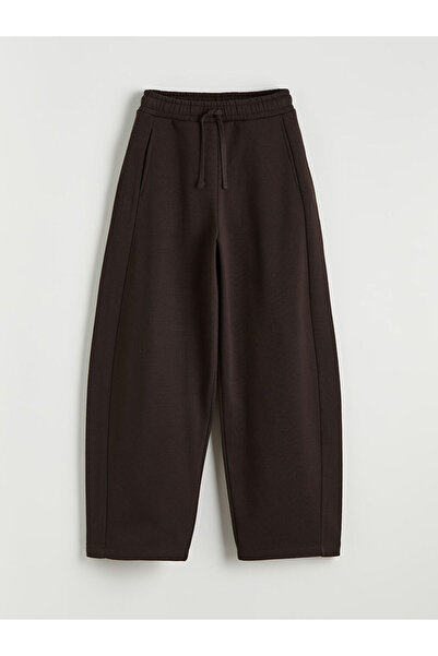 LC Waikiki Brown elastic waist women's thick sweatpants from gülis store