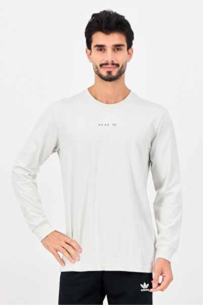adidas Men Sportswear Fit Long Sleeve Outdoor T-shirt, Light Grey