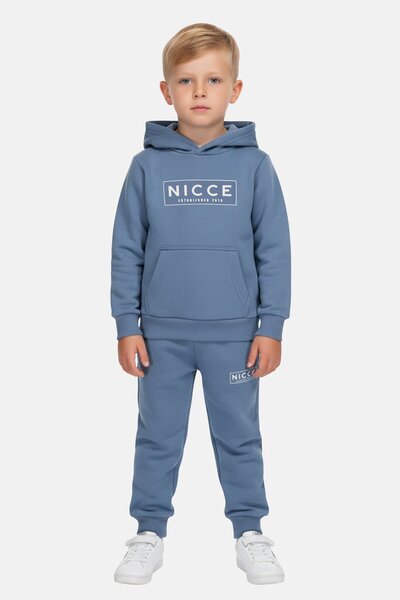 Nicce طقم مكون من قطعتين للأولاد الصغار، هودي وبنطال رياضي بشعار ماركة، لون أ...