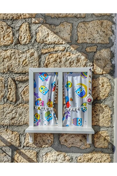 buraxe Nazarlık detaylı,50×60 cm perdeli ahşap pencere tasarımı,balkon ,cafe,...