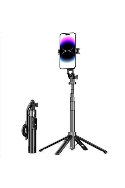 Asfal Magsafe ve Gopro Uyumlu Çantalı, Otomatik Açılan 163 cm Tripod Uzaktan ...