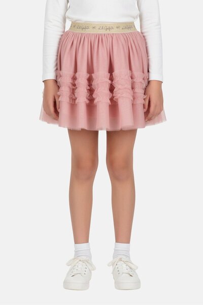 Lili Gaufrette Kids Girl Textured Skirt, Pink
