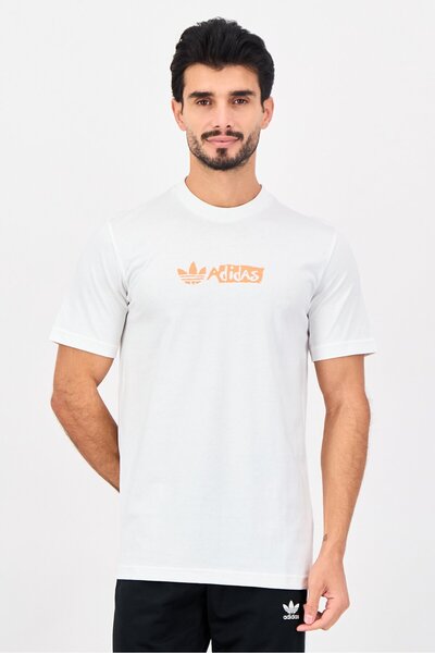 adidas Men Sportswear Fit Short Sleeve Outdoor T-Shirts, White