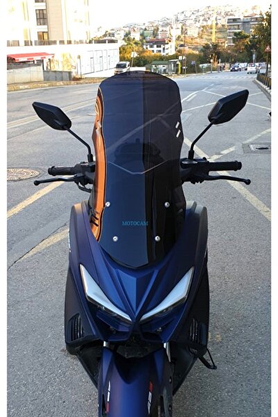 MOTOCAM Arora Max T Easy 125 Ön Cam 2022-2025 Model 55cm Siyah Renkli 4mm KISA
