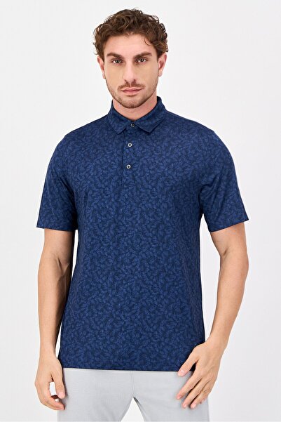 Greg Norman Men Sportswear Fit Short Sleeves Training Polo Shirt, Navy