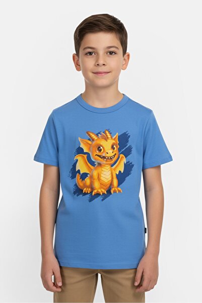 The Children's Place Kids Boy Crew Neck Short Sleeve Graphic Print T-Shirt, Blue