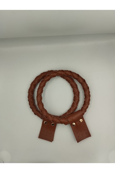 Zeyora 15 cm Leather Round Bag Handle, Bag Accessory