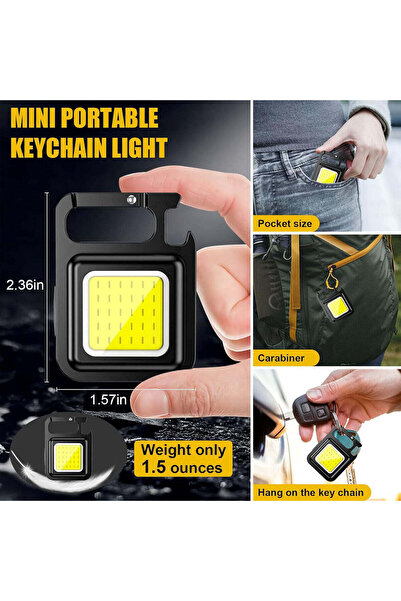 China Made Lumen Rechargeable COB Keychain Work Light with 3 Lighting Modes