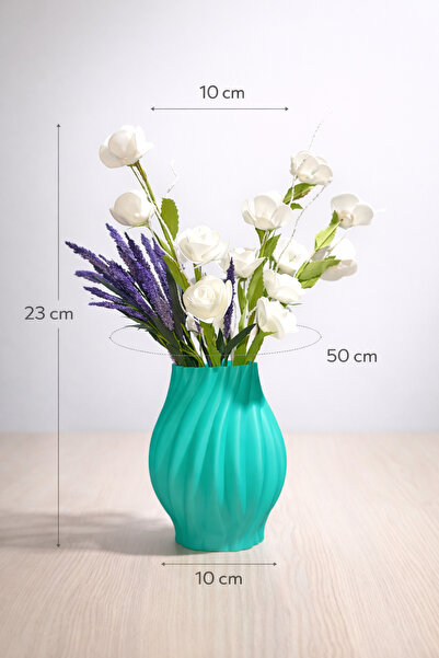 esa gaming Διακοσμητικό Σπιράλ Βάζο Τρισδιάστατης Εκτύπωσης – Τιρκουάζ, Συμβα...