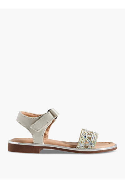 Celeste Girls Embellished Hook & Loop Flat Sandals Ramadan Collection