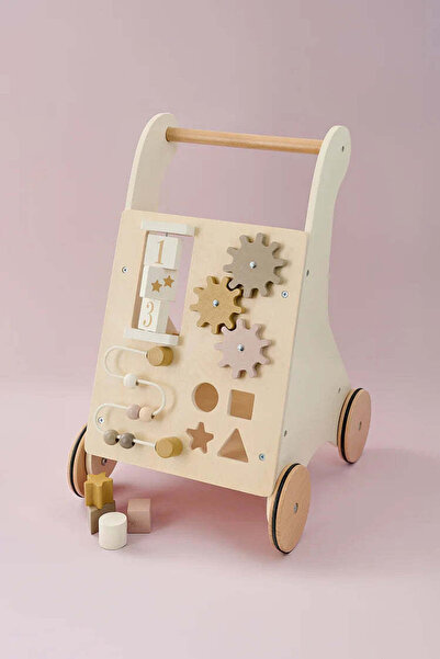 JaBaDaBaDo Antepremergător din Lemn cu Cuburi de Construit - Nature -