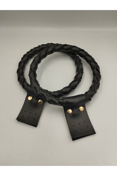 Zeyora 15 cm Leather Round Bag Handle, Bag Accessory