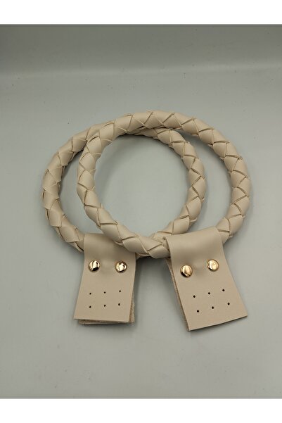 Zeyora 15 cm Leather Round Bag Handle, Bag Accessory