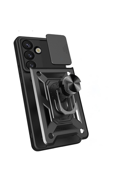 OEM Google Pixel 9A Hybrid Armor Case - Camera Cover Black