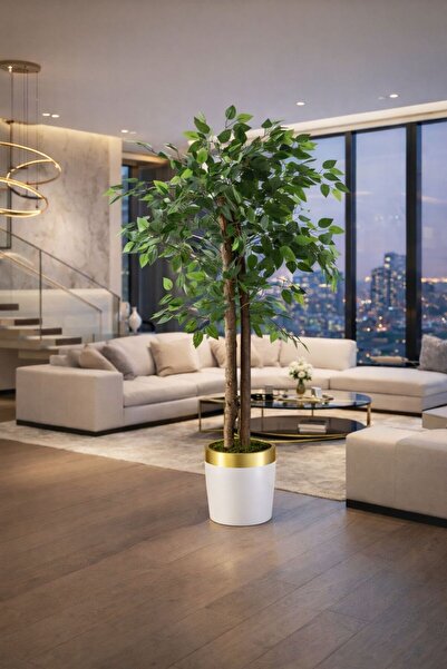 Altun Çiçekcilik Benjamin 150 Cm Lux Metal Saksı Dahildir