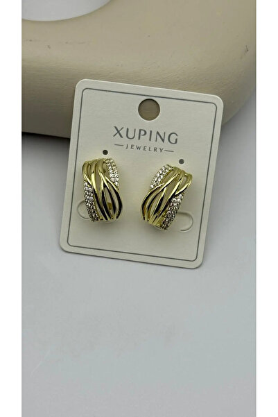 deluxe takı ve giyim Steel Xp Earrings Gold Craftsmanship Does Not Tarnish