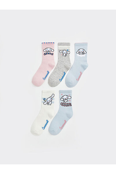 LC Waikiki RMZ Clothing Difference Cinnamoroll Printed Girls' 5-Pack Sock