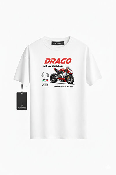 PERISENSE Unisex Drago V4 Printed Premium Combed Cotton Oversized T-Shirt