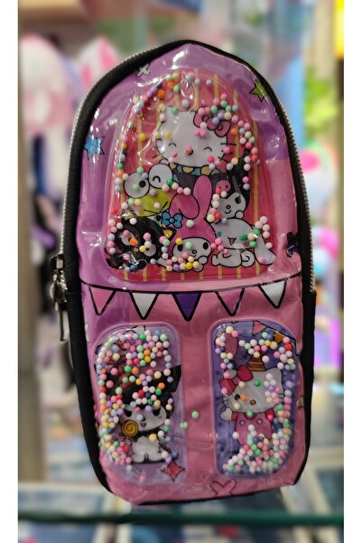 ada çanta kırtasiye Hello Kitty Figured Double Compartment Pencil Case Ad44446
