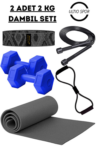 Ultio Spor 2 KG Pilates set 2 komada 2 kg tegovi 6mm podloga za pilates traka...