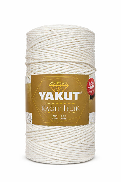 YAKUT Hazır Sarılmış Kağıt İplik | Makrome, Çanta ve Sepet Örgü İpi 200gr