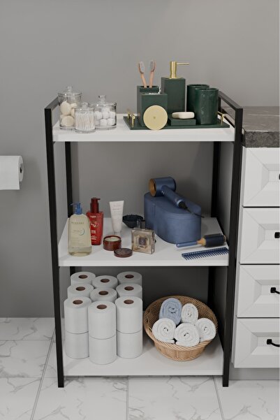 steel desing 3 Katlı Banyo Organizeri,Çok Amaçlı Raf Ünitesi,Metal Çerçeveli ...