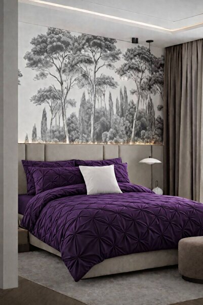 TALIDA HOME 6 PIECE BED LINEN SET PLEATED