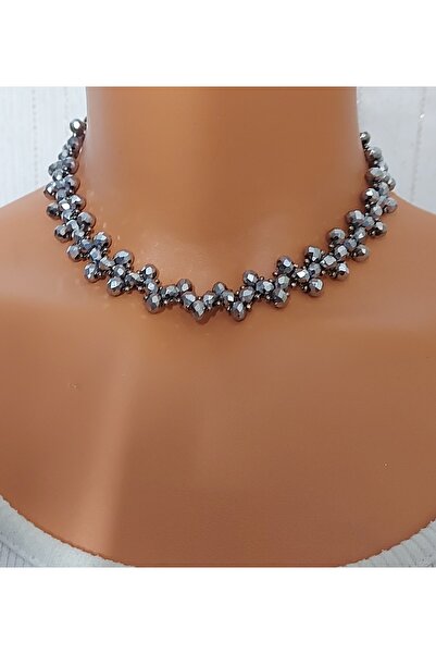 Nej Crystal Bead Necklace Bracelet Set