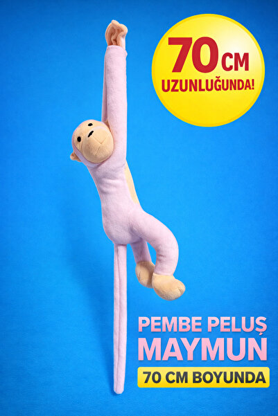 İB GLOBAL Elleri Yapışan Oyun Ve Uyku Arkadaşı Peluş Maymun Oyuncak Sarılan M...