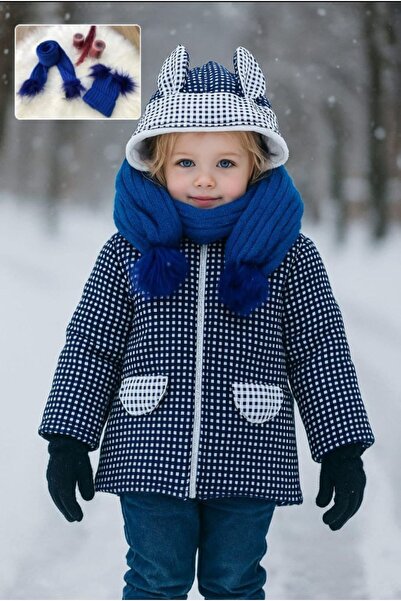 BEGONYA BEBECE KIDS Hat with Earmuffs - Scarf - Beanie 1/5 Year Old Girl/Boy