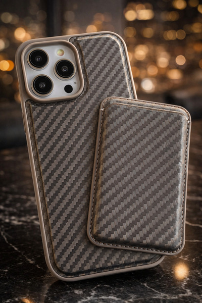 EDELFU Premium iPhone 16 Pro Max - Carbon Velvet Carbon Fiber Inside Velvet M...