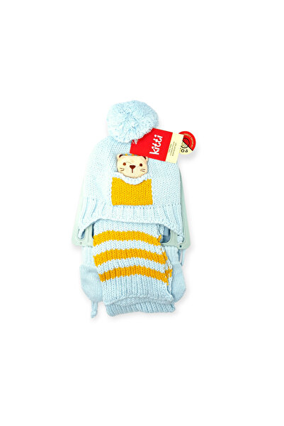 Kitti 0-12 Months Baby 3-Piece Set Beanie Scarf Gloves Fleece Lined Knitwear ...