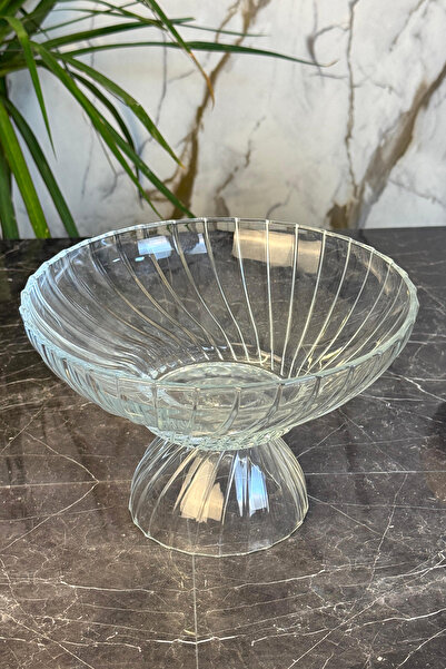 MAY HOME Ayaklı Cam Kase & Salata Meyve Sunumluğu