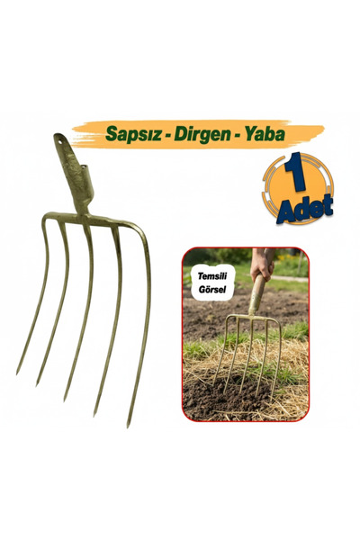 Toptancı Amca Sapsız Metal 5 Dişli Yaba Ot Saman Balya Taşıma Karıştırma Dirg...