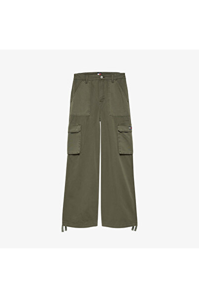 Tommy Hilfiger Tommy Jeans Claire Utility Blocking Kadın Yeşil Pantolon