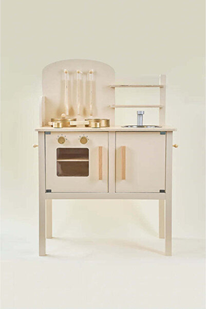 JaBaDaBaDo Wooden Toy Kitchen - Cream White