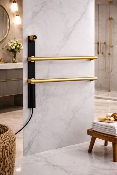 Termovan Elektrikli Havlupan 50x90xH100 Cm 60 Watt 65 °C ( Gold )