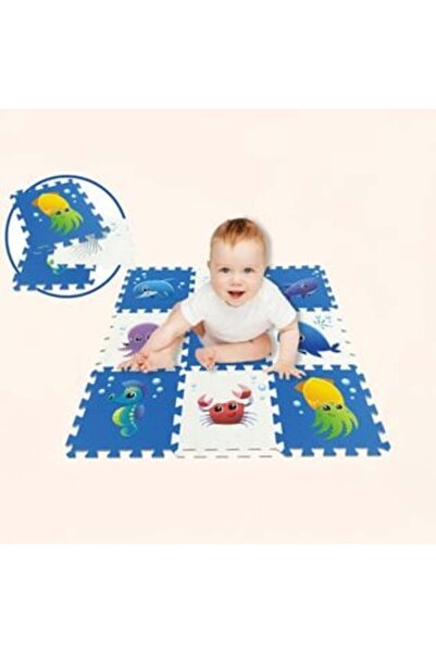 Tessari Animal Pattern Puzzle Mat for Kids 32 x 32 cm (9 Pieces)