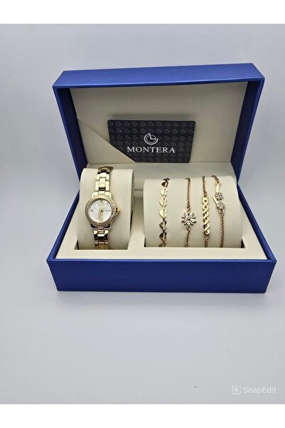 HNOF A gold watch and bracelet set is the perfect gift, combining elegance an...