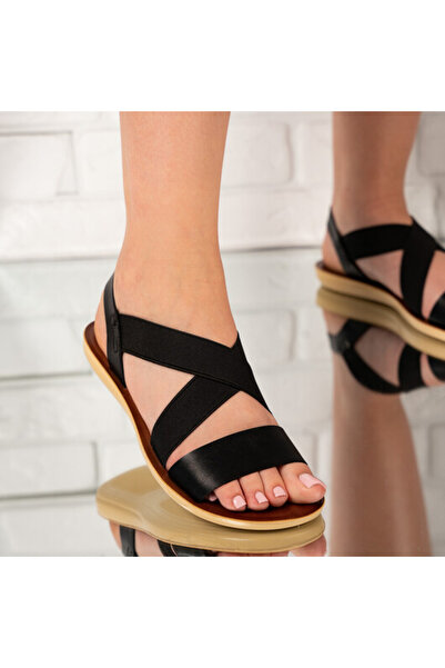 Sofia Store Women's sandals with low soles made of eco-leather Euridice