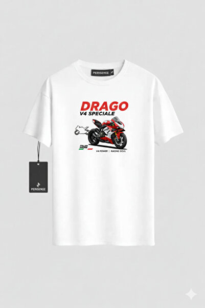 PERISENSE Unisex Drago V4 Printed Premium Combed Cotton Oversized T-Shirt